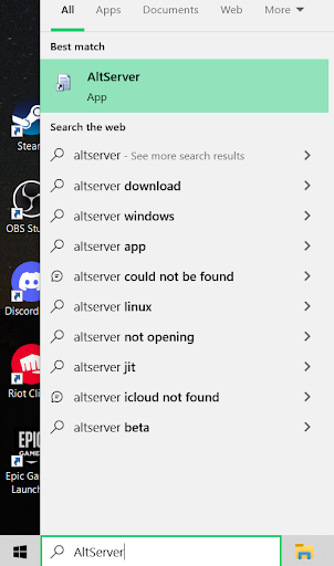 AltServer Search