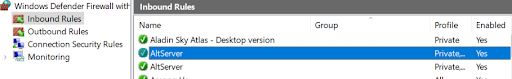 AltServer Firewall Rule